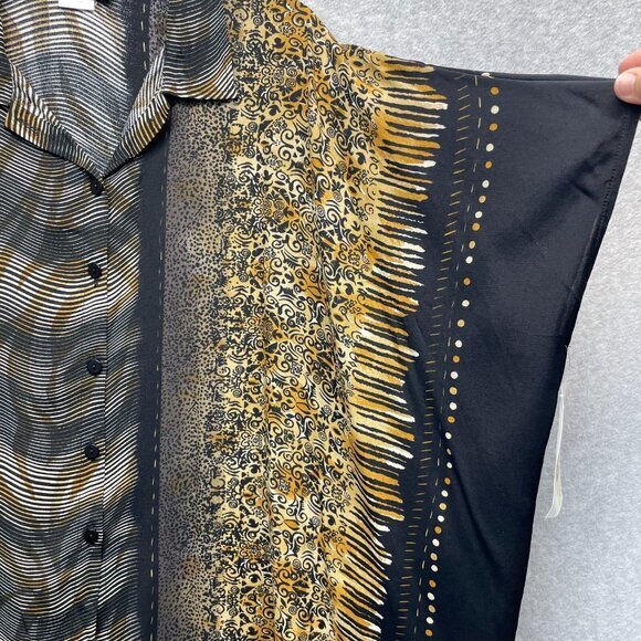 Carol Turner Artsy Top Womens One Size Flowy Poncho Kimono Oversized Animal Mob - Picture 5 of 14